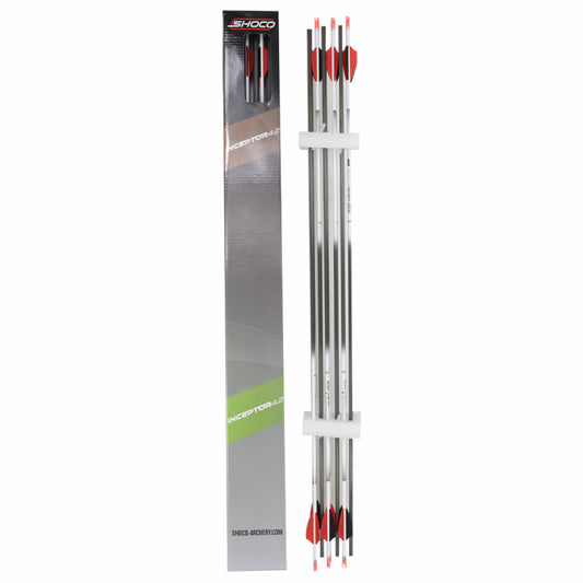 Shocq Inceptor 4.2 Arrow pre-fletched with Vanes & Points (Set of 12)